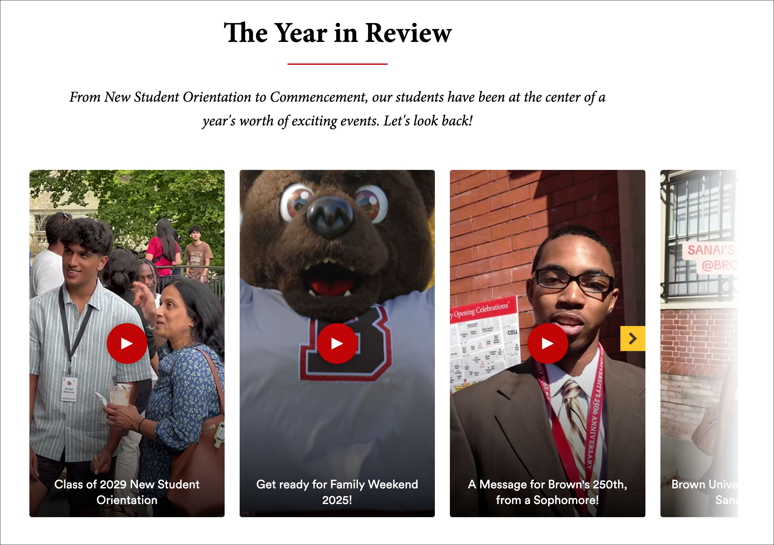 The Year in Review.